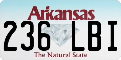 AR license plate 236LBI
