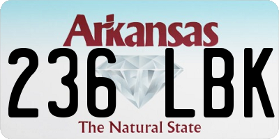 AR license plate 236LBK