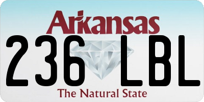 AR license plate 236LBL