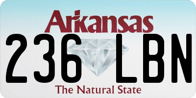 AR license plate 236LBN