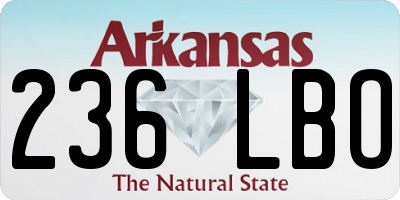 AR license plate 236LBO
