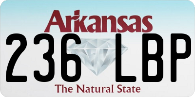 AR license plate 236LBP