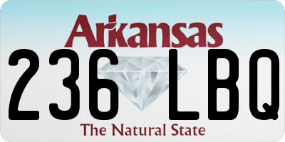 AR license plate 236LBQ