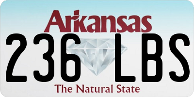 AR license plate 236LBS