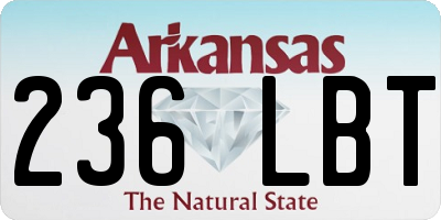 AR license plate 236LBT
