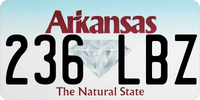 AR license plate 236LBZ