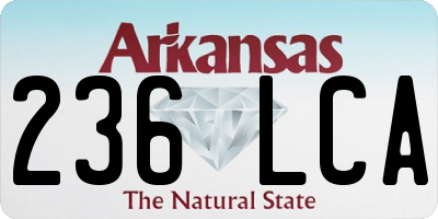 AR license plate 236LCA