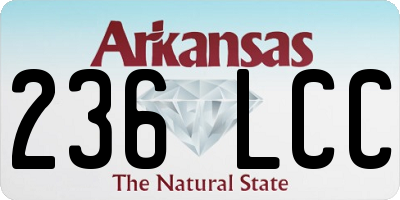 AR license plate 236LCC