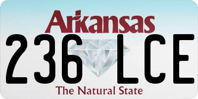AR license plate 236LCE