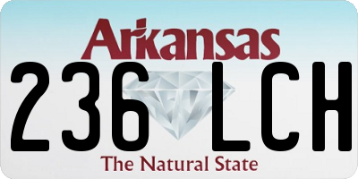 AR license plate 236LCH