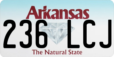 AR license plate 236LCJ