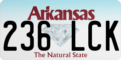 AR license plate 236LCK