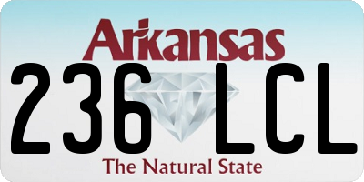 AR license plate 236LCL