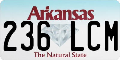 AR license plate 236LCM
