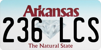 AR license plate 236LCS