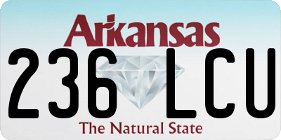 AR license plate 236LCU