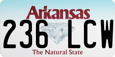 AR license plate 236LCW
