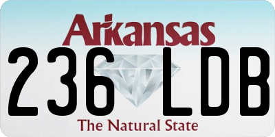 AR license plate 236LDB