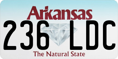 AR license plate 236LDC