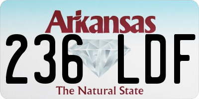 AR license plate 236LDF