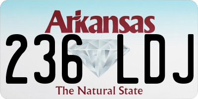 AR license plate 236LDJ