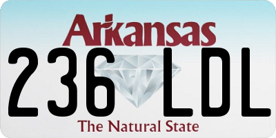 AR license plate 236LDL