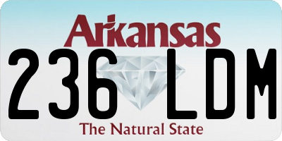 AR license plate 236LDM