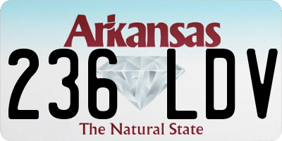 AR license plate 236LDV