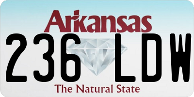 AR license plate 236LDW