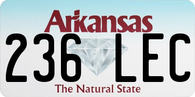 AR license plate 236LEC