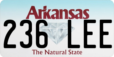 AR license plate 236LEE