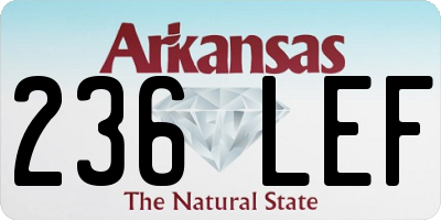 AR license plate 236LEF