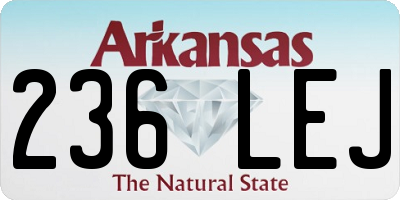 AR license plate 236LEJ