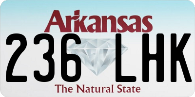 AR license plate 236LHK