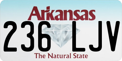 AR license plate 236LJV
