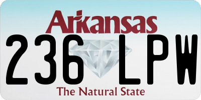 AR license plate 236LPW