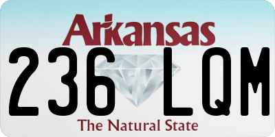 AR license plate 236LQM
