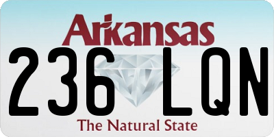AR license plate 236LQN