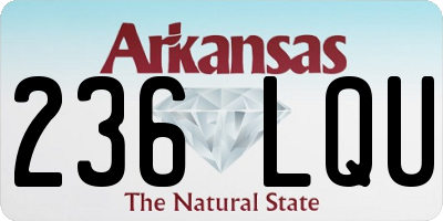 AR license plate 236LQU