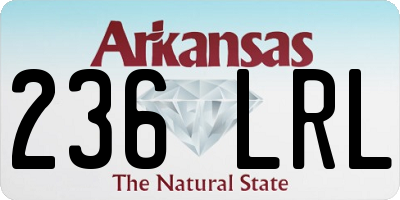 AR license plate 236LRL