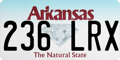 AR license plate 236LRX