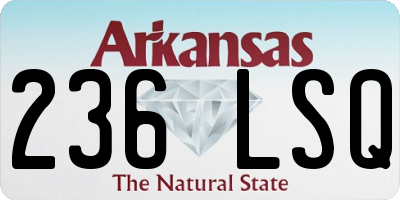 AR license plate 236LSQ