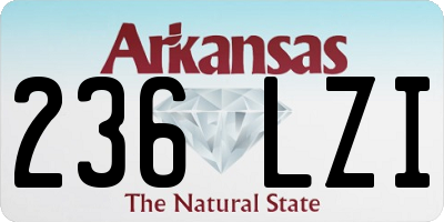 AR license plate 236LZI