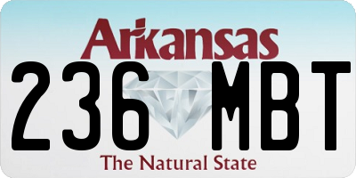 AR license plate 236MBT
