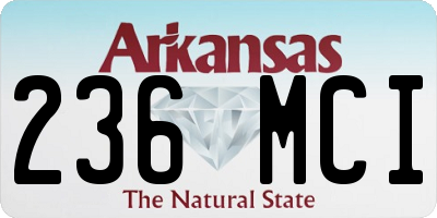 AR license plate 236MCI