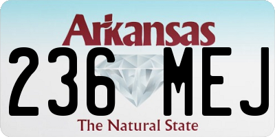 AR license plate 236MEJ