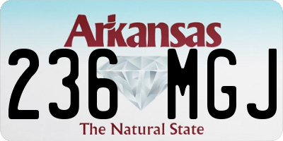 AR license plate 236MGJ