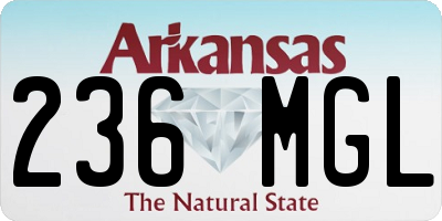 AR license plate 236MGL