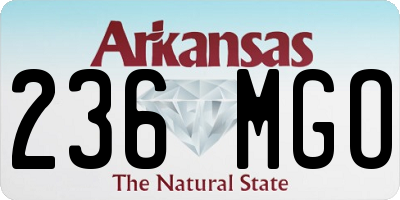 AR license plate 236MGO