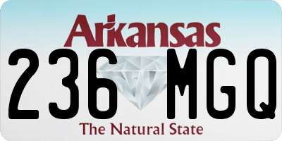 AR license plate 236MGQ
